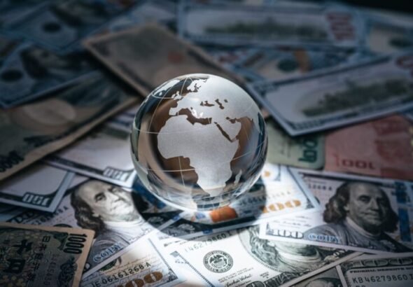 Crystal,Globe,On,Many,Currency,,World,Bank,,Economic,Inflation,Conditions
